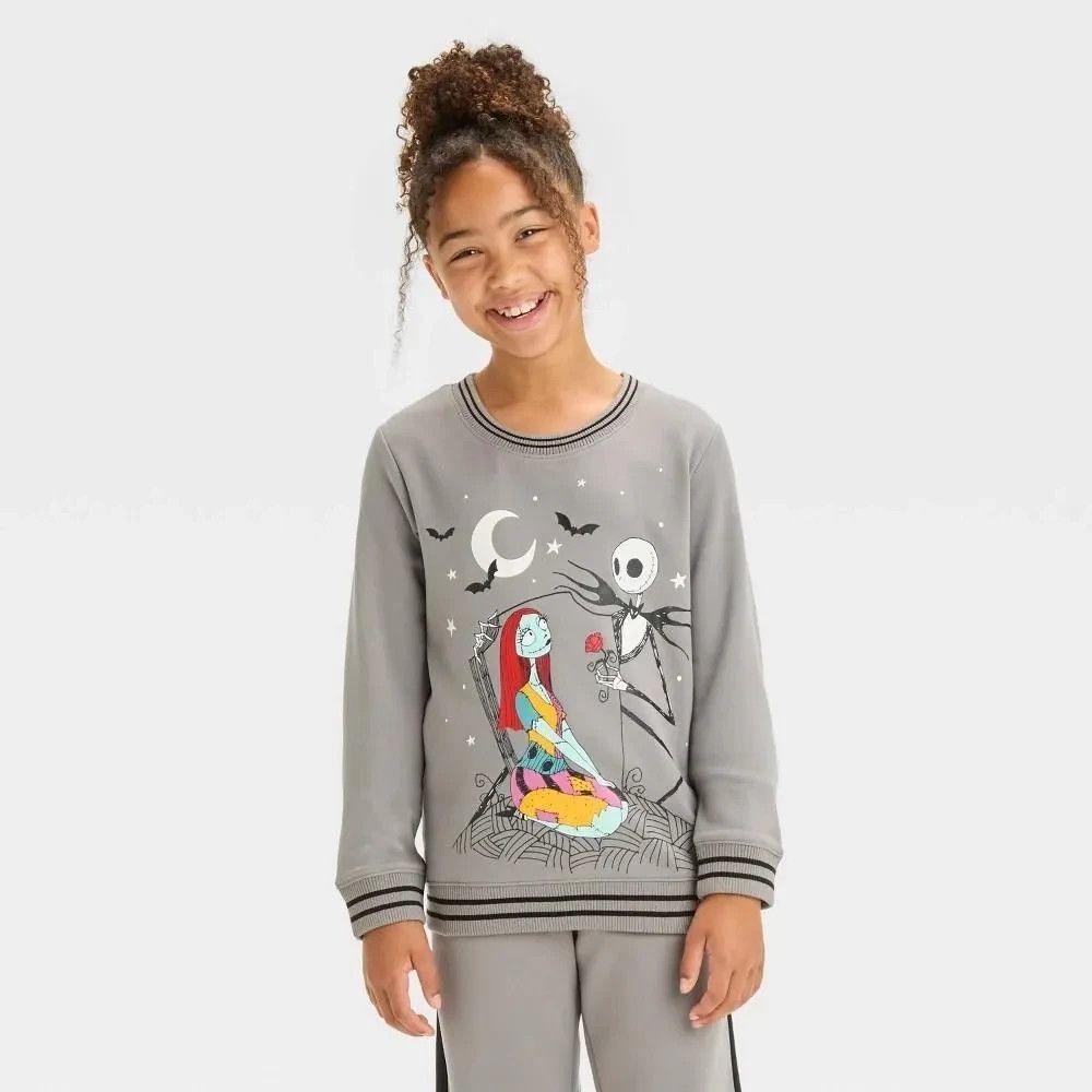 Disney The Night before Christmas Sweatshirt - Girls size Medium (8) NEW